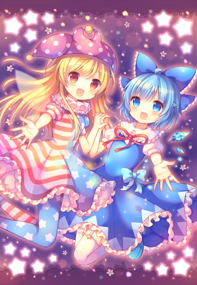 cirno and clownpiece (touhou) drawn by coa_(chroo_x)