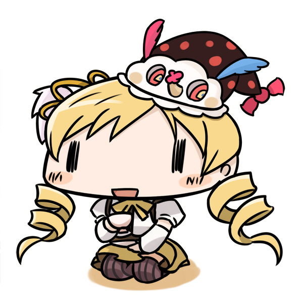 tomoe mami and charlotte (mahou shoujo madoka magica) drawn by denden