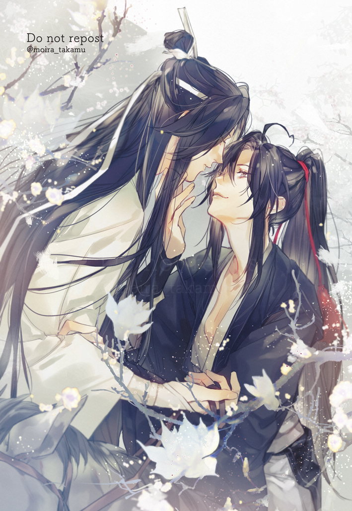 wei wuxian and lan wangji (modao zushi) drawn by moirae