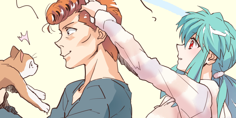 kuwabara kazuma, yukina, and eikichi (yu yu hakusho) drawn by imuro