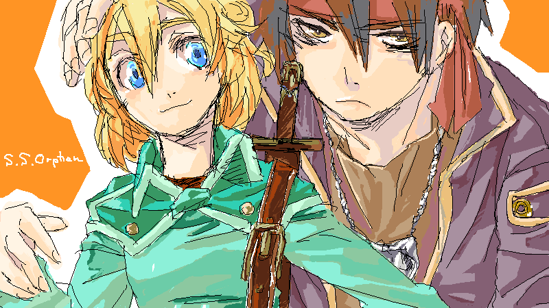 orphen and cleo everlastin (majutsushi orphen) drawn by tsusa