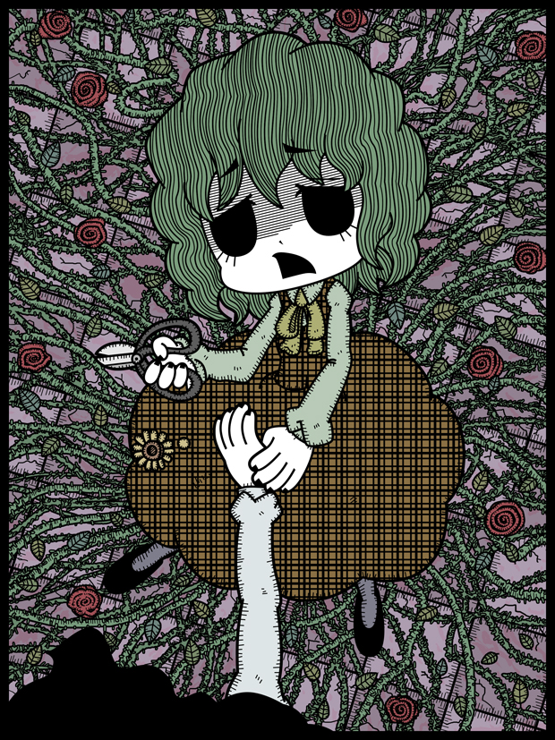 kazami yuuka and wriggle nightbug (touhou) drawn by genkidaun