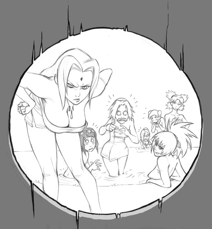 haruno sakura, hyuuga hinata, tsunade, yamanaka ino, temari, and 2 more (naruto) drawn by freideugoi