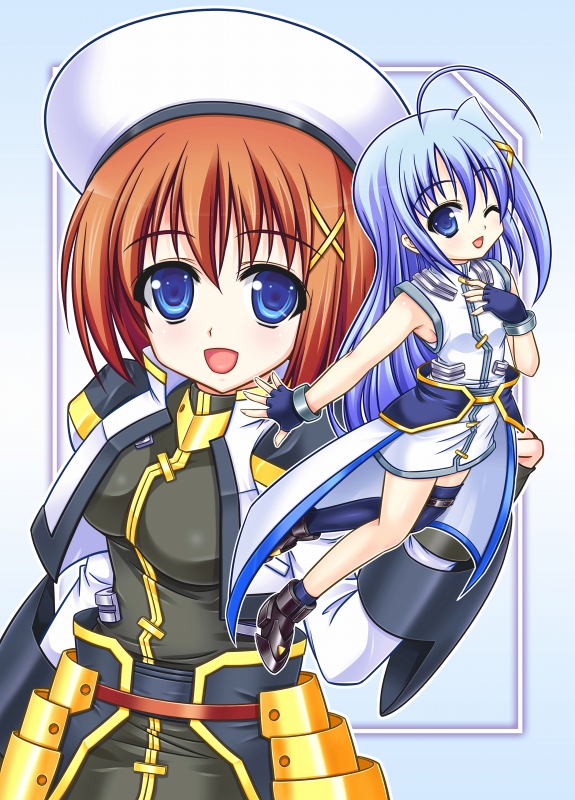 yagami hayate and reinforce zwei (lyrical nanoha and 1 more) drawn by murasaki_atsushi