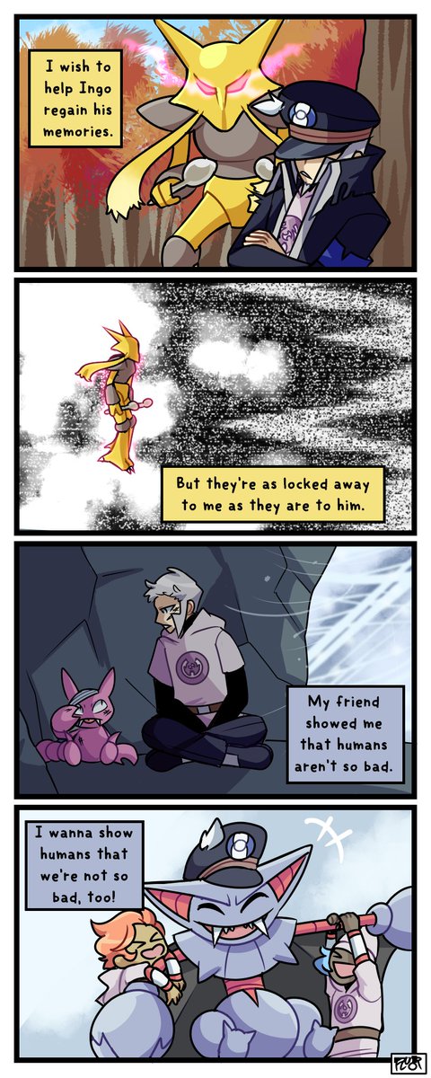 ingo, alakazam, gliscor, and gligar (pokemon and 1 more) drawn by fluorart