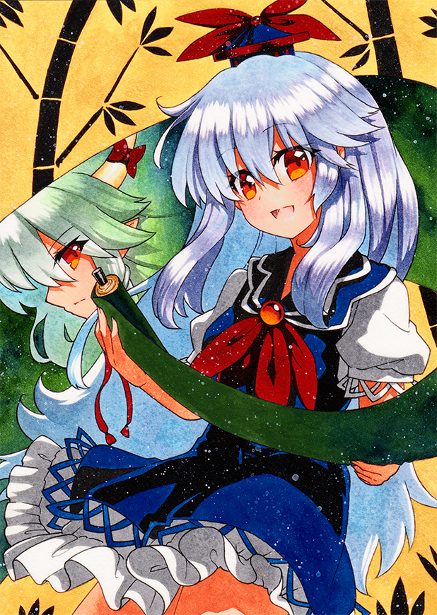 kamishirasawa keine and ex-keine (touhou) drawn by rinka_(qqqrinkappp)