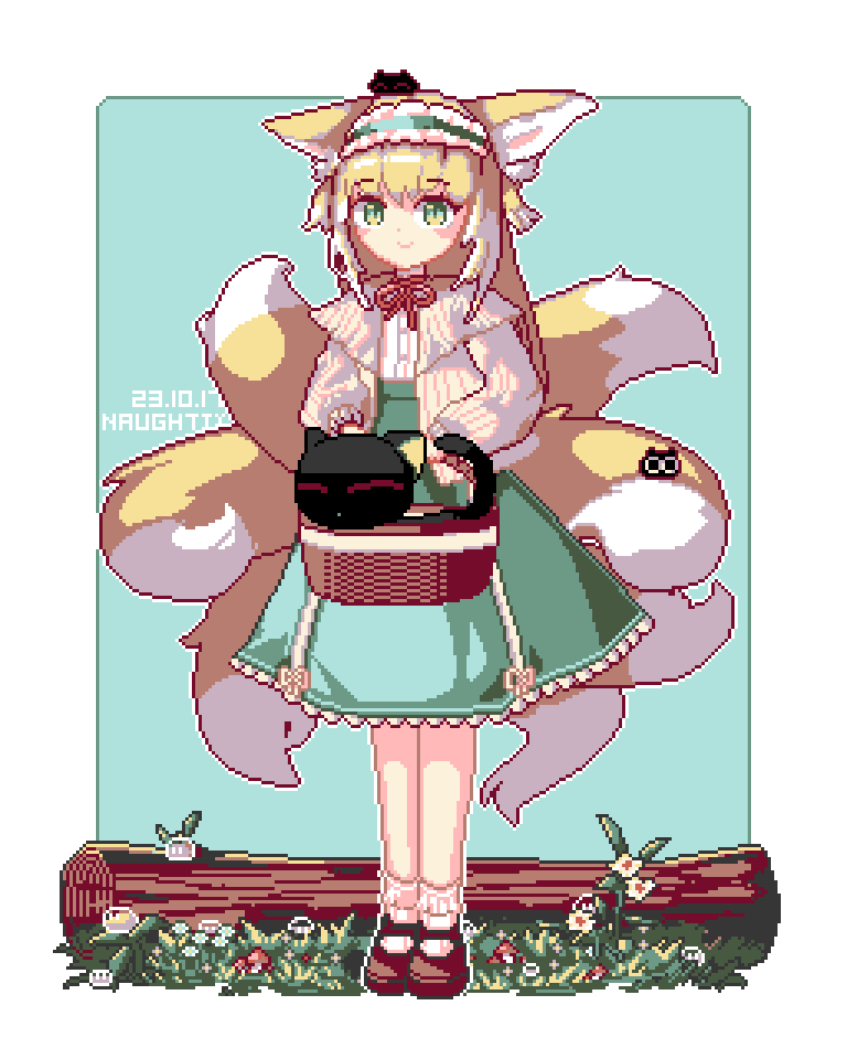 suzuran, luo xiaohei, and heixiu (arknights and 1 more) drawn by naught_ix
