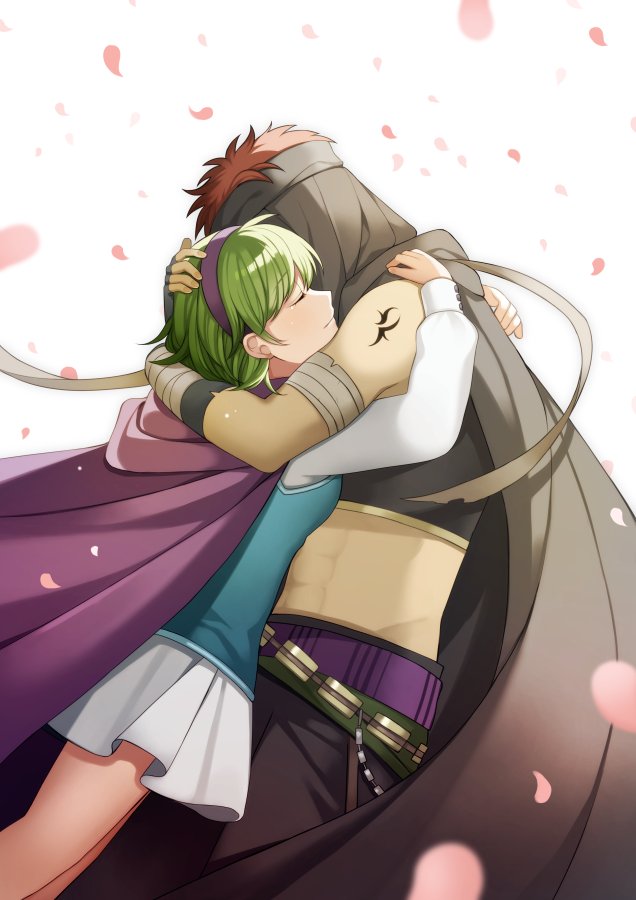 nino and jaffar (fire emblem and 1 more) drawn by aym_(ash3ash3ash)