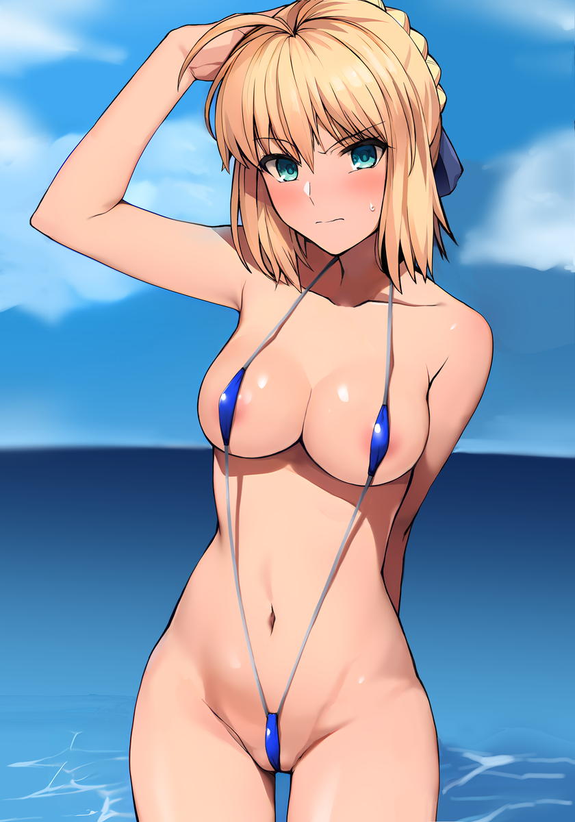 artoria pendragon and saber (fate and 1 more) drawn by haruhisky