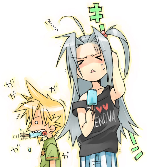 cloud strife and sephiroth (final fantasy and 1 more) drawn by toujou_sakana