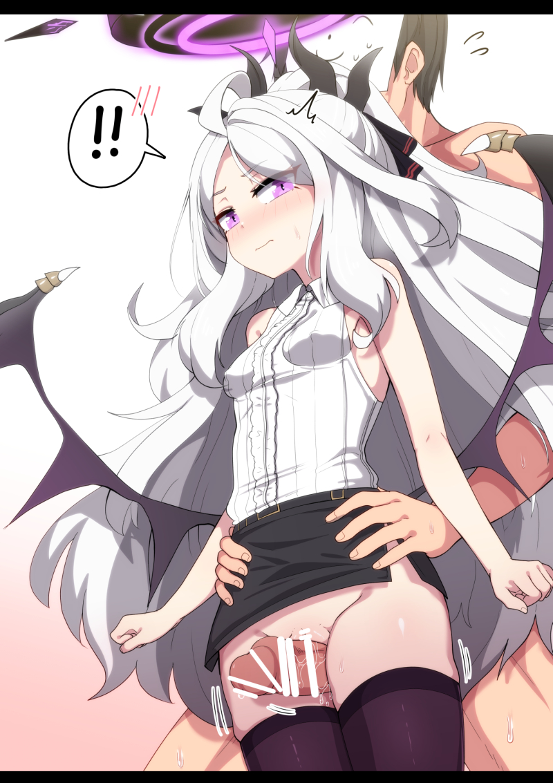 sensei, doodle sensei, and hina (blue archive) drawn by fumutarou