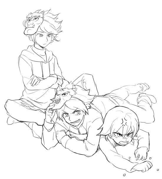 kariya masaki, nagumo haruya, and suzuno fuusuke (inazuma eleven and 1 more) drawn by riho