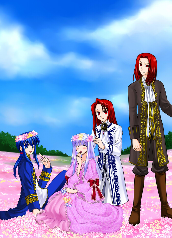seliph, julia, julius, and saias (fire emblem and 2 more) drawn by bo_(774berry)