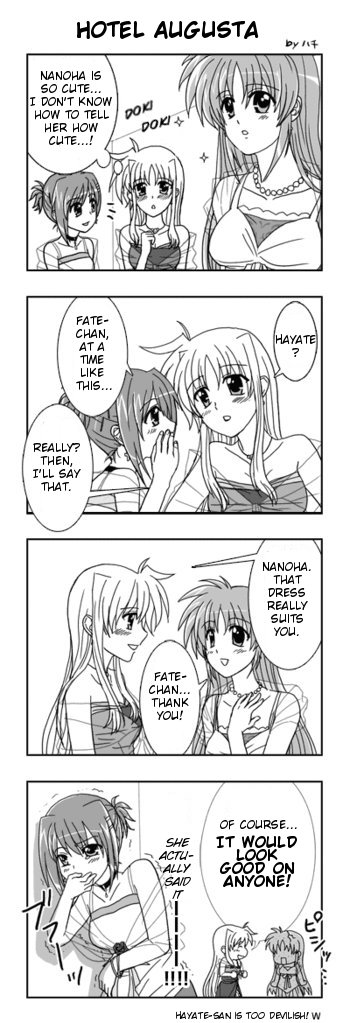 fate testarossa, takamachi nanoha, and yagami hayate (lyrical nanoha and 1 more)