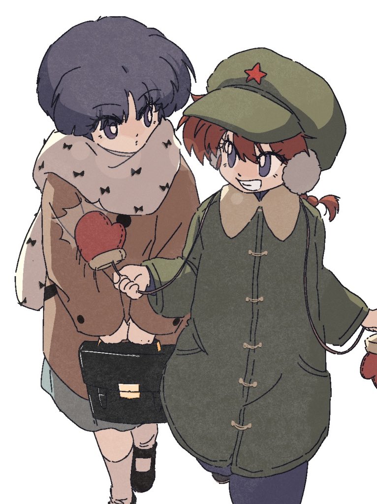 ranma-chan, tendou akane, and jusenkyou guide (ranma 1/2) drawn by luuxiriver