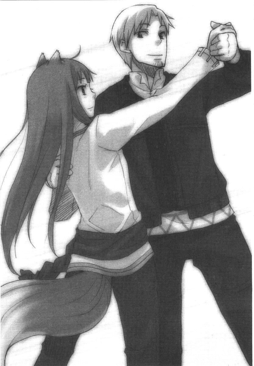 holo and craft lawrence (spice and wolf) drawn by ayakura_juu