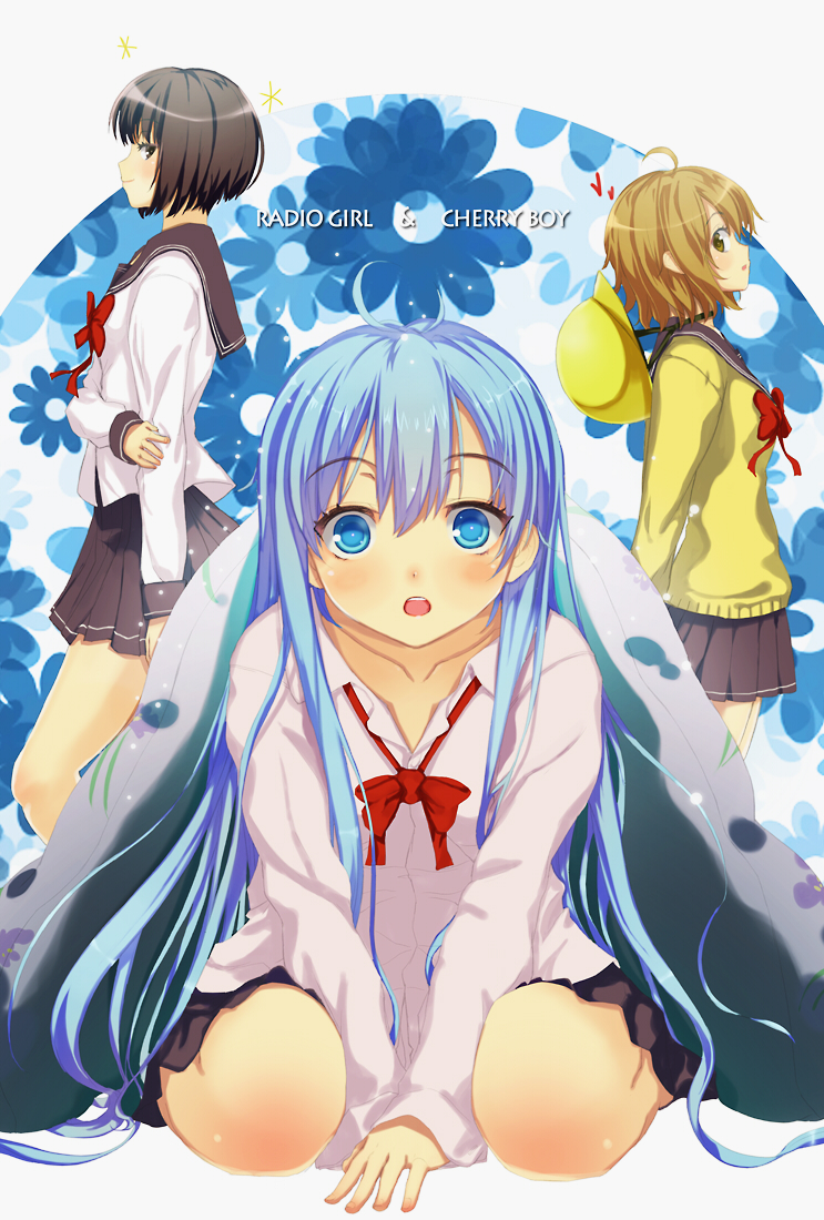 touwa erio, mifune ryuuko, and maekawa (denpa onna to seishun otoko) drawn by hareno_chiame