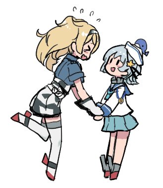 gambier bay, samuel b. roberts, and little blue whale (kantai collection) drawn by terrajin