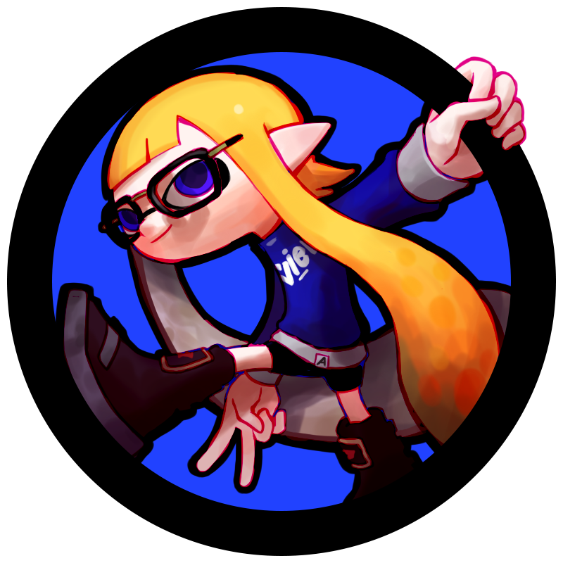 inkling player character and inkling girl (splatoon) drawn by suzu_1013