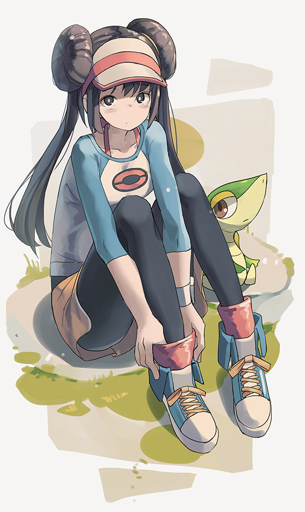 rosa and snivy (pokemon and 1 more) drawn by huanxiang_huifeng