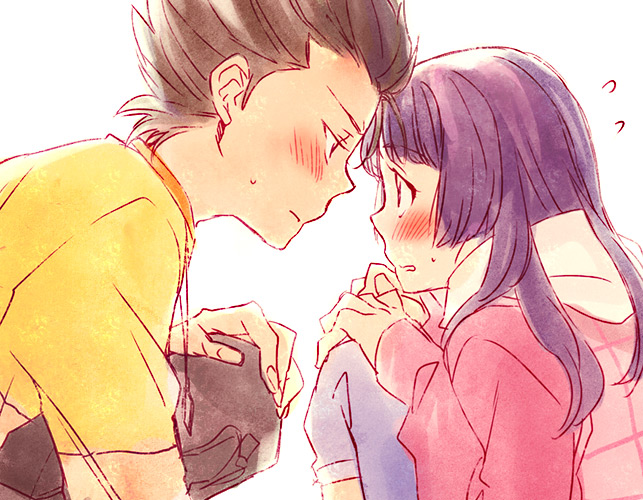 saionji reika and furuya kota (ginga e kickoff!!) drawn by wakaya_hana