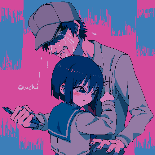 karasawa toshiyuki and habara (danshi koukousei no nichijou) drawn by outsuki