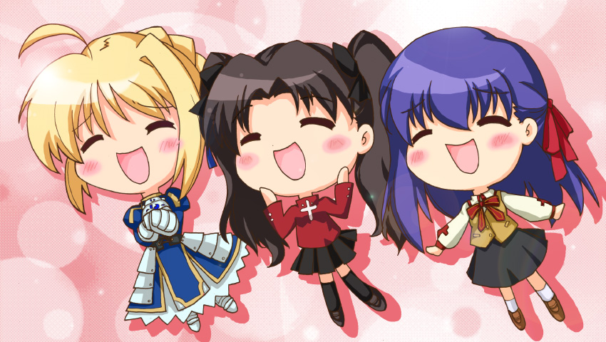 artoria pendragon, saber, tohsaka rin, and matou sakura (fate and 2 more) drawn by zipang_(zip@ng_works)
