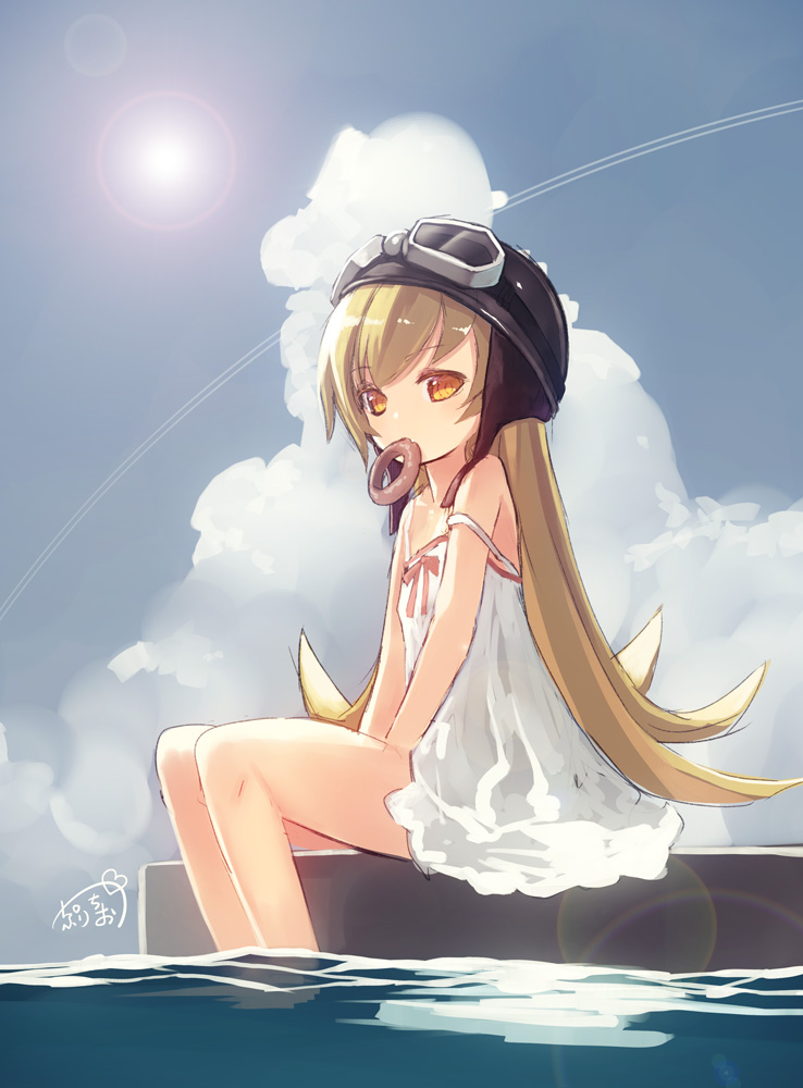 oshino shinobu (monogatari and 1 more) drawn by capriccio