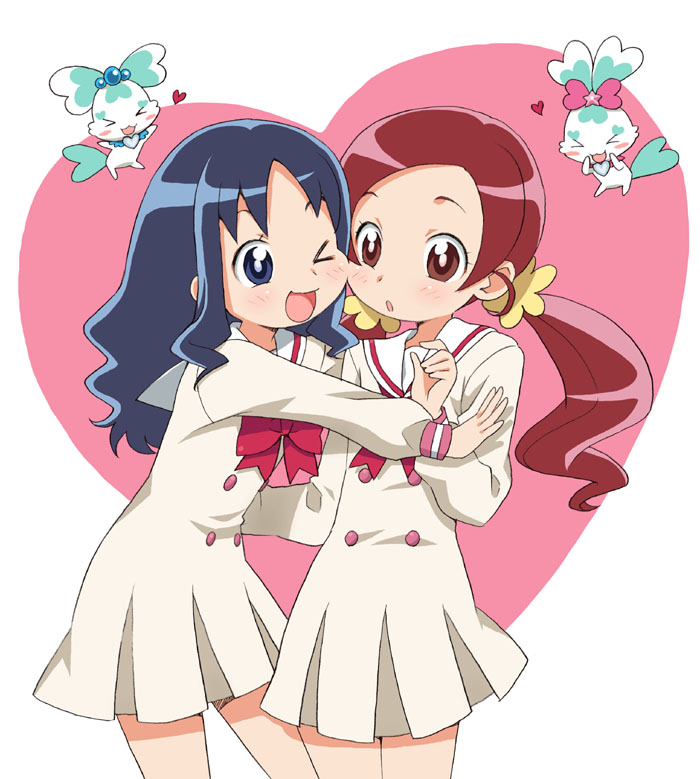 kurumi erika, hanasaki tsubomi, coffret, and chypre (precure and 1 more) drawn by mattaku_mousuke