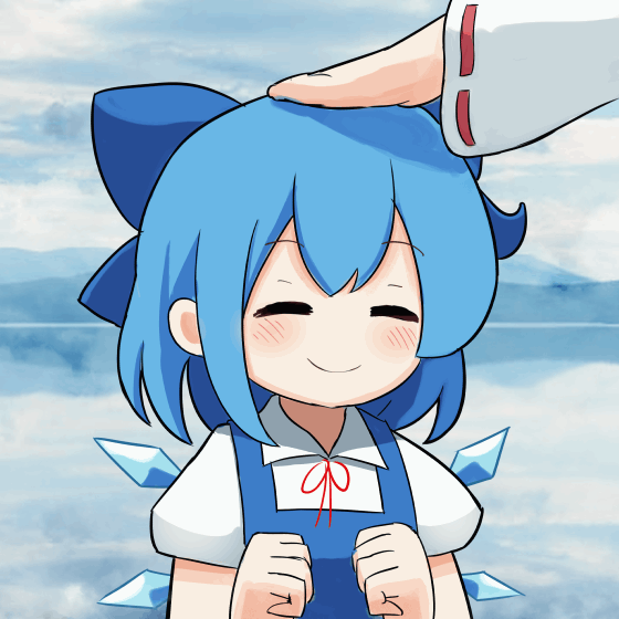 hakurei reimu and cirno (touhou) drawn by ferdy's_lab