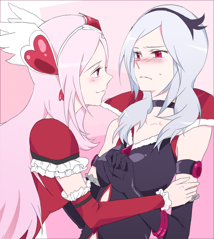 higashi setsuna, eas, and cure passion (precure and 1 more) drawn by tima