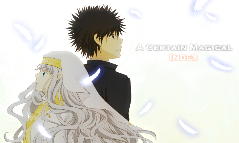 kamijou touma and index (toaru majutsu no index) drawn by sani_(nmk_sunny)