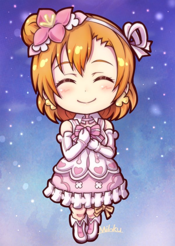 kosaka honoka (love live! and 1 more) drawn by miloku