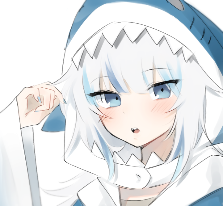 gawr gura (hololive and 1 more) drawn by daiishori