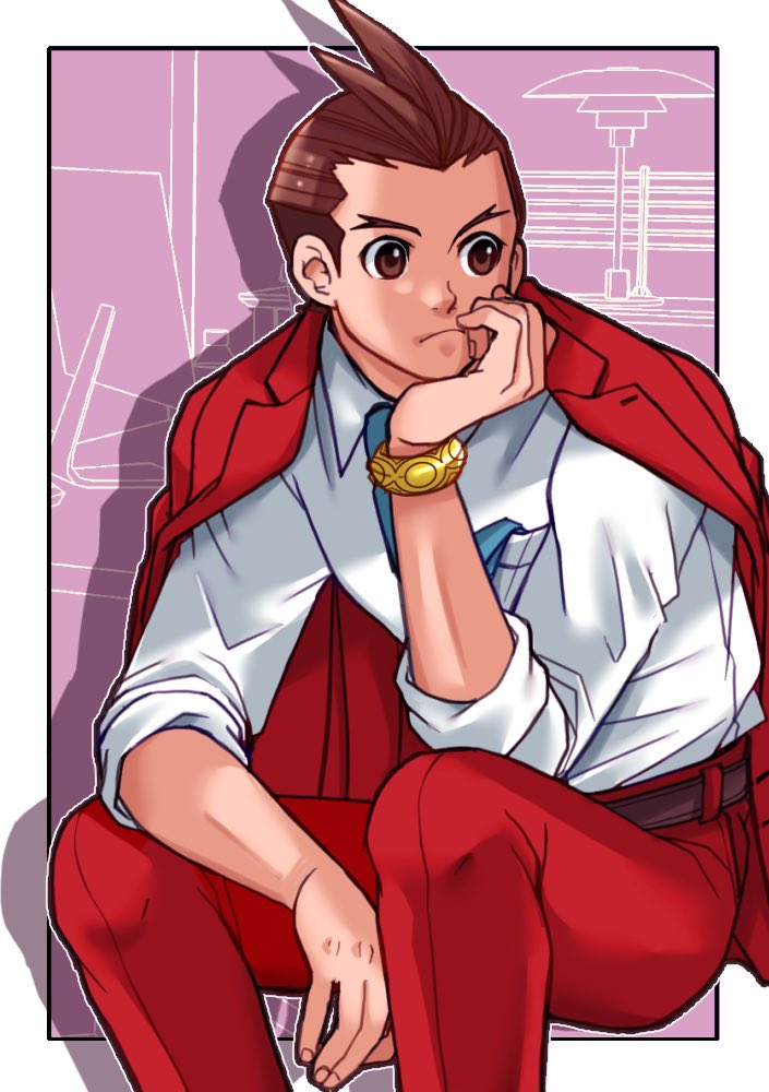apollo justice (ace attorney) drawn by ragi_(od6fine)