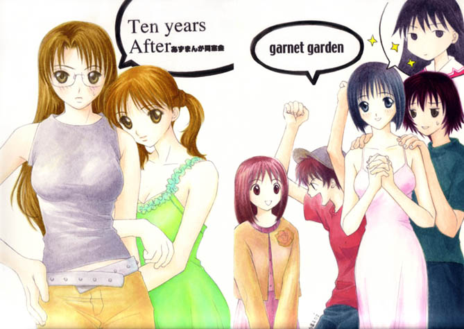 kasuga ayumu, sakaki, mihama chiyo, takino tomo, kagura, and 2 more (azumanga daioh)