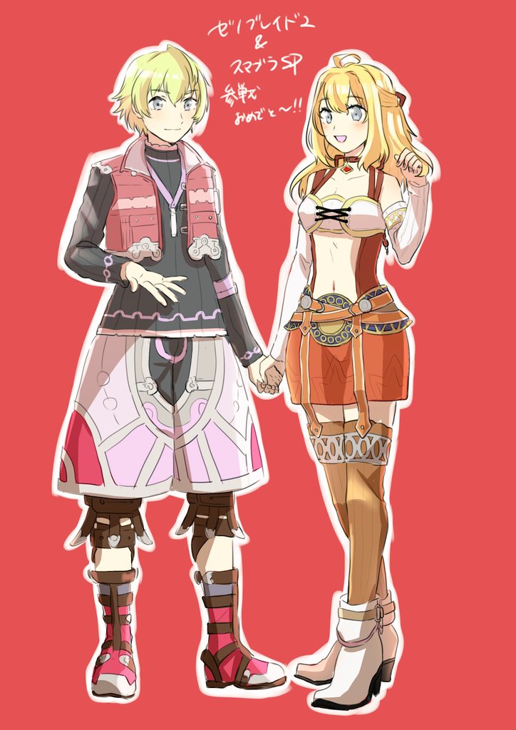 shulk and fiora (xenoblade chronicles and 2 more) drawn by noki_(nikumasyumaro)