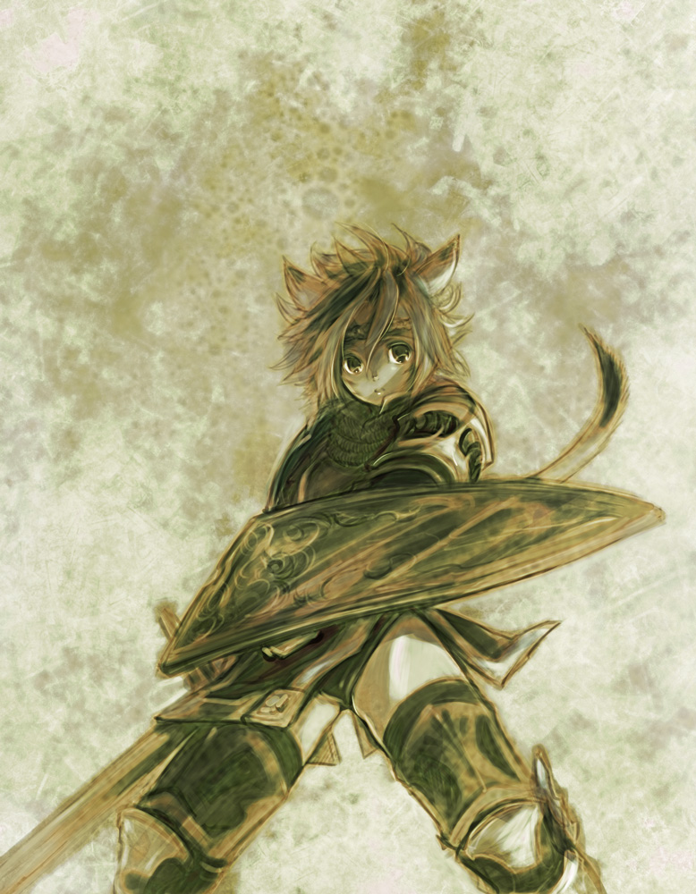 adventurer and paladin (final fantasy and 1 more) drawn by doraeshi