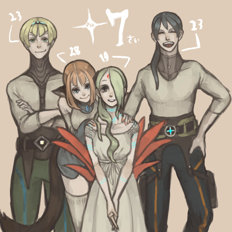 nina, lin, ryu, and bosch 1/64 (breath of fire and 1 more) drawn by pr_(puru)