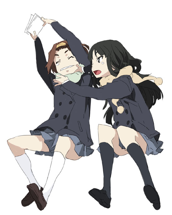 akiyama mio and tainaka ritsu (k-on!) drawn by murasaki_hisato
