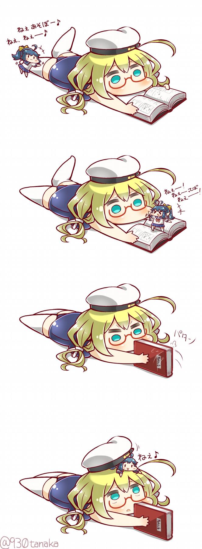 fairy, i-8, and 61cm quadruple (oxygen) torpedo mount (kantai collection) drawn by tanaka_kusao
