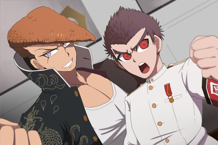 ishimaru kiyotaka and owada mondo (danganronpa and 1 more) drawn by suimu_(o0asumi0o)