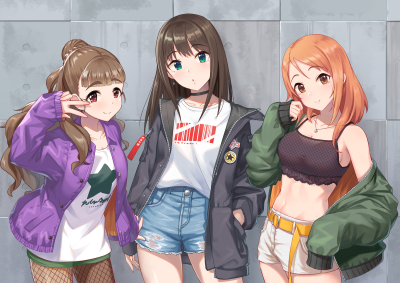 shibuya rin, hojo karen, and kamiya nao (idolmaster and 1 more) drawn by tamakaga