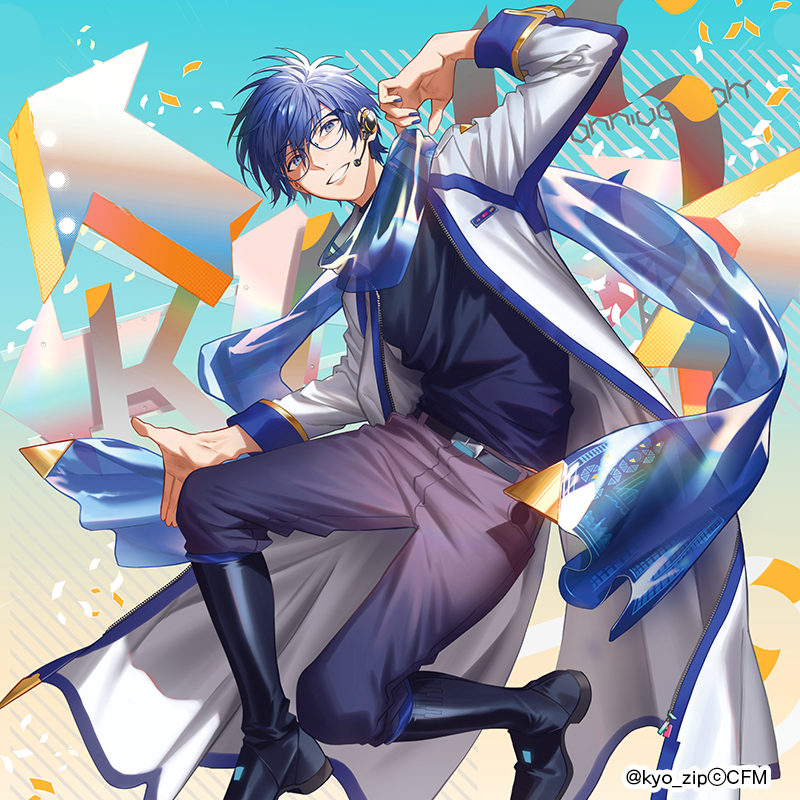 kaito (vocaloid) drawn by kyo_zip