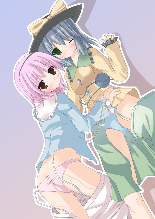 komeiji koishi and komeiji satori (touhou) drawn by liya