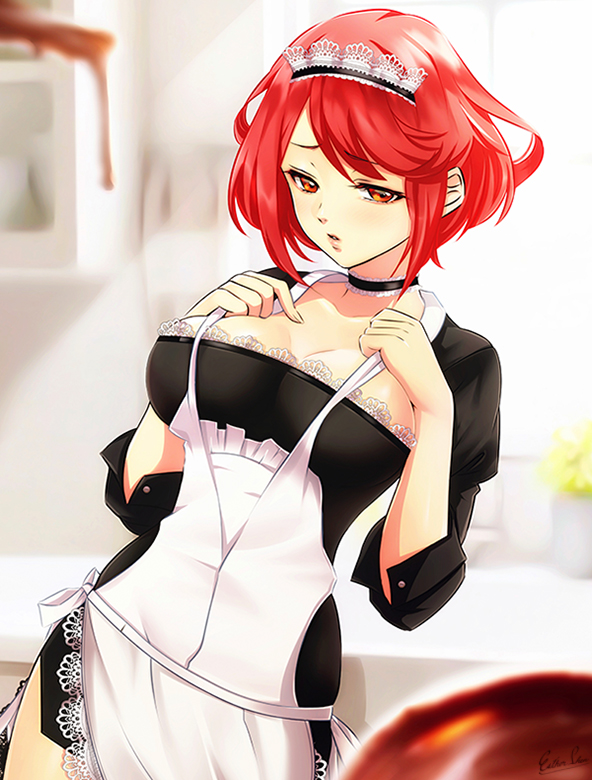 pyra (xenoblade chronicles and 1 more) drawn by esther_shen