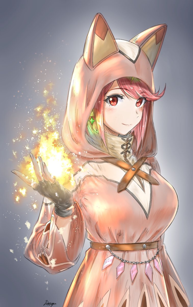 pyra (xenoblade chronicles and 1 more) drawn by mitsugu