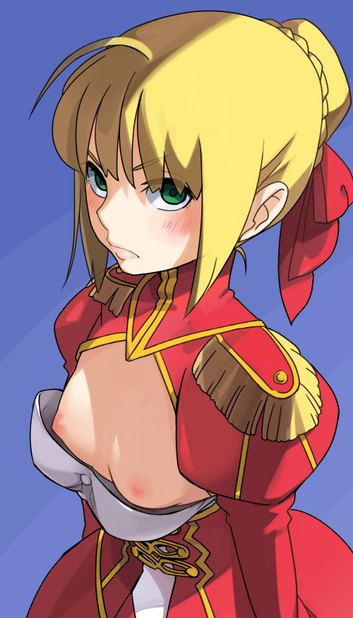 artoria pendragon, saber, and nero claudius (fate and 2 more) drawn by amado_(shin)