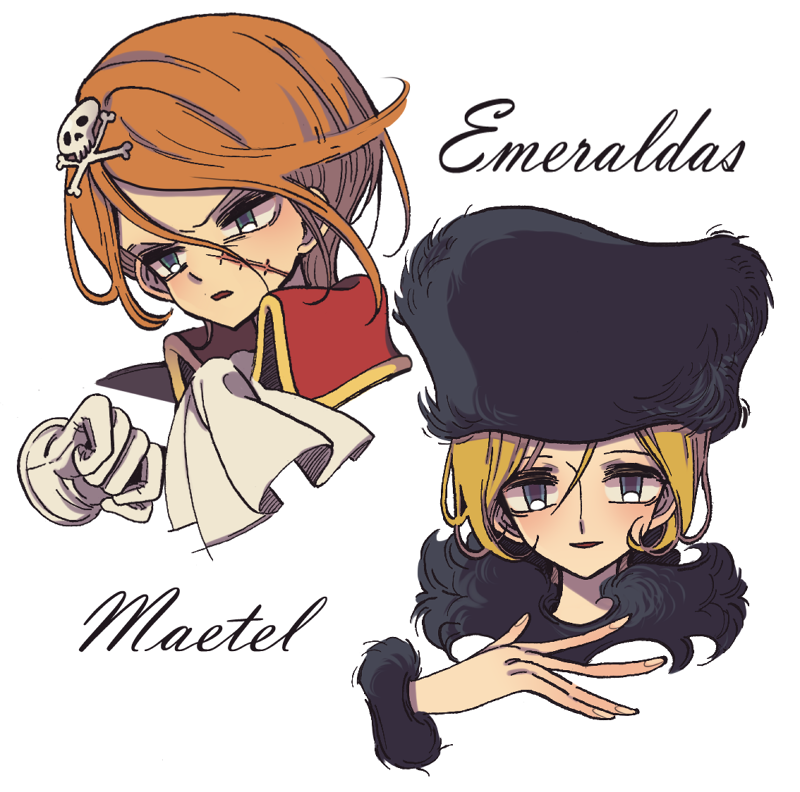 maetel and emeraldas (ginga tetsudou 999 and 1 more) drawn by meremero