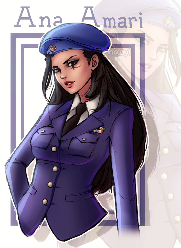ana and captain amari (overwatch and 1 more) drawn by naoyi